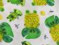 Preview: Lustige Frösche grün gelb Detailansicht Patchworkstoff Benartex Frogtastic